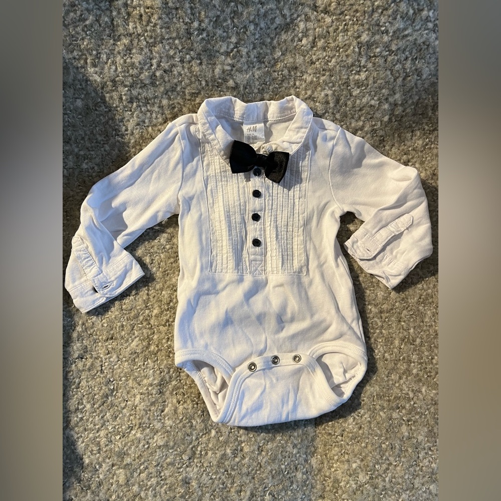 H&M dress shirt onesie